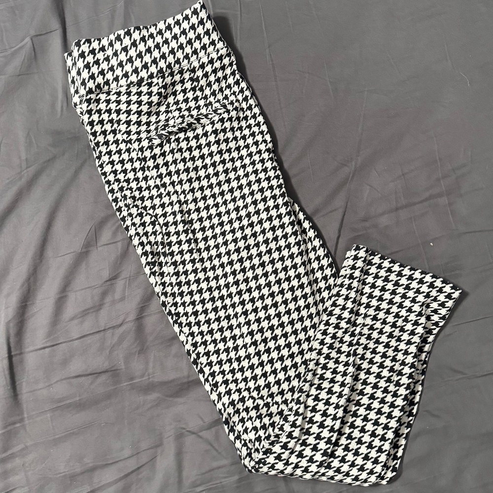 Black Houndstooth Pants
